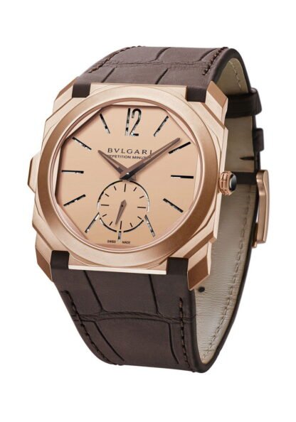 Bvlgari Octo Finissimo Minute Repeater In Sandblasted Rose Gold Gold