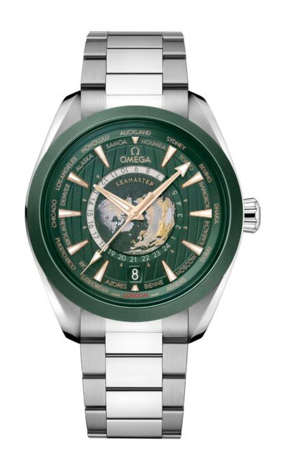 Omega Seamasteraqua Terra 150Mco-Axial Master Chronometer Gmt Worldtimer Artistic Dial, Green