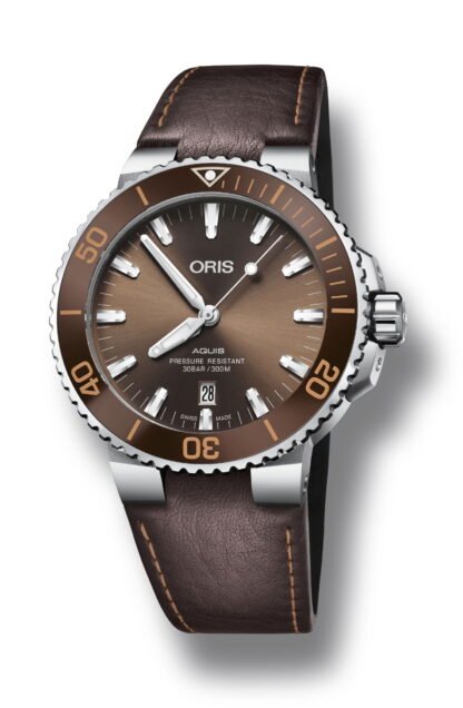 Oris Aquis Date Brown