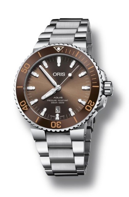 Oris Aquis Date Brown