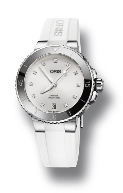 Oris Aquis Date Diamonds White