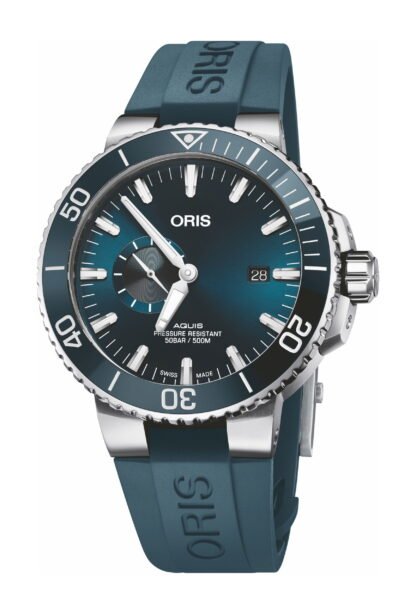 Oris Aquis Small Second Date Blue