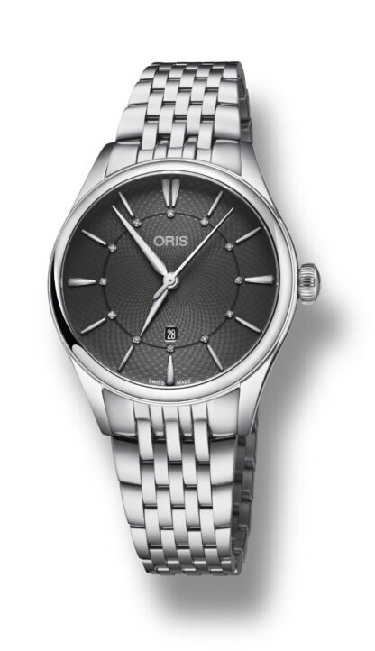 Oris Artelier Date Diamonds Gray