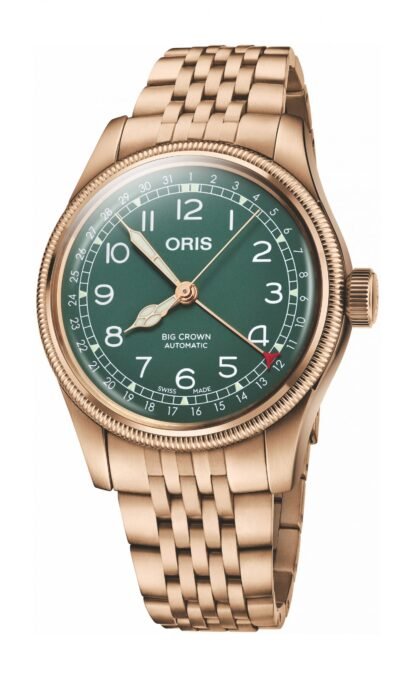 Oris Big Crown Bronze Pointer Date Green