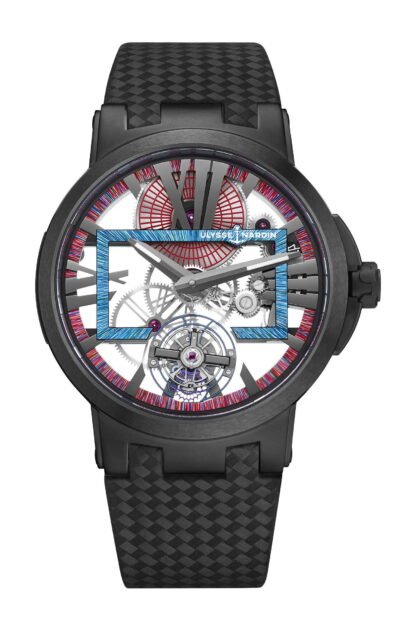 Ulysse Nardin Executive Skeleton Tourbillon Black, Blue, Red