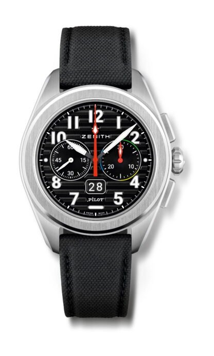 Zenith Pilot Big Date Flyback Black