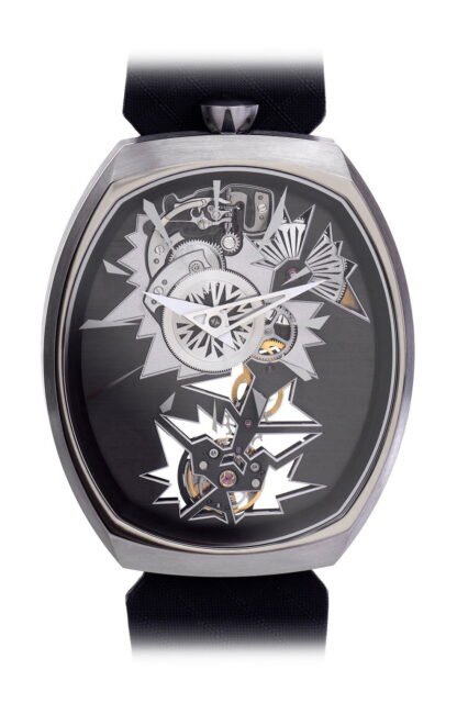 Fiona Krüger Mechanical Entropy (Black & Rhodium Movement) Artistic Dial, Black